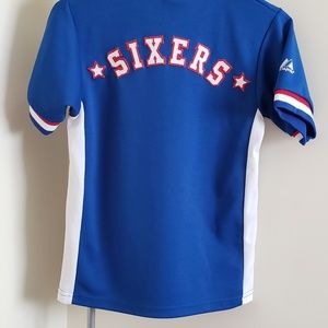 Vintage Boys Hardwood Majestic Sixers Shirt